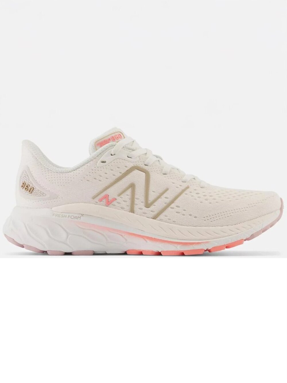 New Balance: Womens 860v13 - White Gold Grapefruit - 7 1/2 Extra Wide
